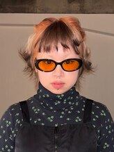 【3レイヤードカラー】ちょっと個性的なショートボブ◎計算された配色で魅せるデザインヘア