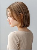透明感ベージュボブ