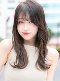 ブリーチなし*赤みのないショコラグレージュ*レイヤーロング