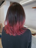 フィルム(FiLMs)&nbsp;透明感デザインカラー/エンドカラーピンク/レイヤーカット