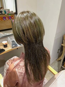 ラピスタ 池袋(Lapista) 韓国ヘアハッシュカットダブルハイライトカラー【Lapista池袋】