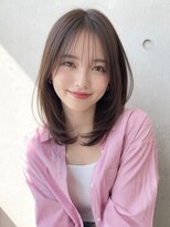 ノア 三宮店(NOA)&nbsp;【NOA】韓国風ミディアムレイヤー×透明感グレージュ髪質改善