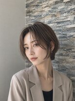 アース 熊本嘉島店(HAIR&MAKE EARTH)&nbsp;顔まわりのニュアンスで魅せる上品ショート
