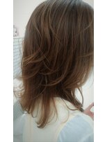 美容室 ボヌール&nbsp;【ボヌール】夏レイヤーミディアム【ツヤふわ】
