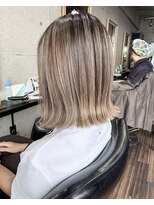 バーチョ(bacio)&nbsp;グレージュバレイヤージュ ボブ【Insta→bacio_ozawa】