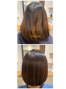 ヘアースパ カラマ(hair spa kalama) 煌水ストレートスタイル　Before After