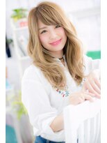 ミック ヘアアンドメイク アップ 駒込店(miq Hair&Make up)&nbsp;ブロンズインナーカラーｘ外国人風エアリーウェーブa1