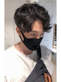 《長谷川》センターパートルーズマッシュ刈り上げ