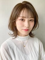 くびれヘアボブルフ♪ショコラベージュ小顔エアリーカール　時田