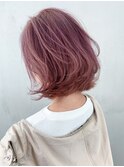 ピンクラベンダー_マッシュショートカーキグレージュ_ba329601
