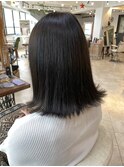 オリーブ×縮毛矯正×外ハネ