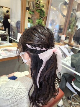 シャペウ駒込 ハーフアップスタイル