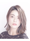 レッドブラウン/イメチェン/フルバング/似合わせカット/秋葉原