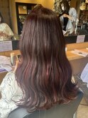 20代30代大人可愛い♪ハイライトダブルカラーカシスピンク