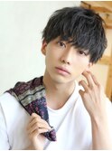 ツーブロック刈り上げショートマッシュ/束感/シャドウパーマ