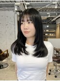 【中澤彩乃】ワンカール顔まわりレイヤーブルーブラック前髪