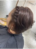 サイド編み込み