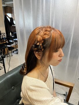 リエコー(RE'ECHO) アウターカラー/オレンジカラー/羊ヘアアレンジ