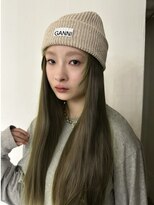 メゾンアクア 表参道(Maison ACQUA)&nbsp;☆ブリーチなしダブルカラー オリーブ オリーブベージュ ボブ