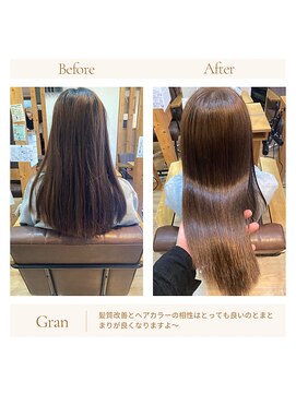 グランバイ アトリエドングリ(Grand × AtlierDonguri) お客様髪質改善データ1586（アッシュベージュ）