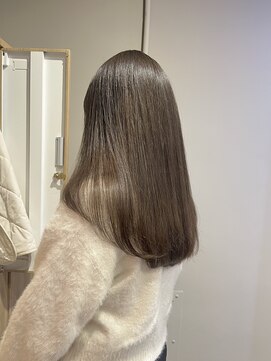 ローレンジウ(LOREN JU) 透明感髪質改善ベージュダブルカラーミルクティーグレージュ