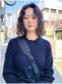 ボブパーマ　ハードパーマ　くるくる　海外風　おしゃれパーマ