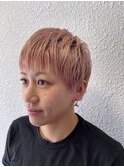 ベリーショート/ホワイトピンク/ハイトーン/ハイトーンカラー