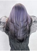ロング顔周りレイヤーウルフレイヤー美髪韓国ヘア_ba551704