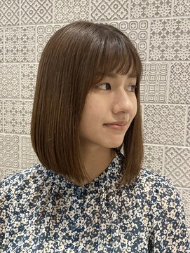 ピークアブー アヴェダ アトレ恵比寿(PEEK-A-BOO AVEDA) 前下がりボブベージュブラウン