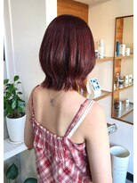 イロプラスソイ(iro + soi)&nbsp;くびれレイヤーボブ×ワインレッドカラー！　iro+soi オオミダ！