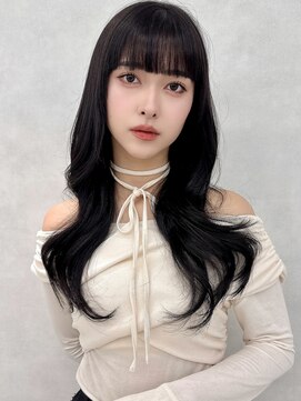 アッシュ 茗荷谷店(Ash) 顔まわりレイヤーカットバタフライカットココアブラウン