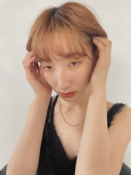  fit stand 千葉/ショートボブ/カット/パーマ/ダブルカラー/トリートメント/縮毛矯正 イメチェン/ピンクベージュ/アンブレラカラー[千葉]