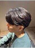 【緩めフェザーパーマ】刈り上げセンターパート/木更津