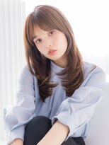 エマージュ 水戸駅前(Emerge)&nbsp;ミディアムレイヤー/ミルクティーベージュ/韓国巻き/顔周り