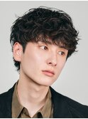 原宿シャドウパーマ無造作パーマラウンドマッシュウルフ刈り上げ