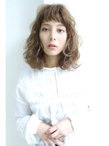 ブラン 梅田(Blanc)&nbsp;【Blanc】外国人風３Dカラー×無造作ウェーブミディ