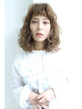 ブラン 梅田(Blanc) 【Blanc】外国人風３Dカラー×無造作ウェーブミディ