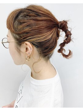 テトヘアー(teto hair) arrange［ねじねじポニーテールネジネジアレンジ後れ毛緩い］