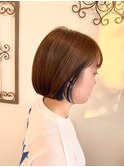 耳かけミニボブ×今どきターコイズインナーカラー☆