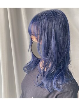 ラニヘアサロン(lani hair salon) ネイビーブルーカラー