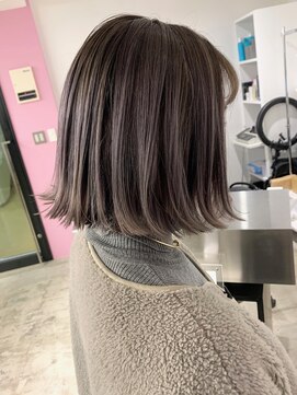 ディーカヘアーセンダイ(Di KA HAIR sendai) 外ハネボブ/シアーグレージュ/くすみカラー/シャドールーツ