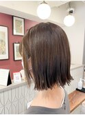 11月#グレージュカラー#ボブウルフ#黒髪カタログ#ココアベージュ