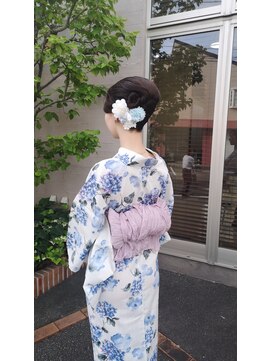 ランコントレ 千代 2023年伊勢神宮奉納全国花火大会浴衣のお着付けとヘアセット