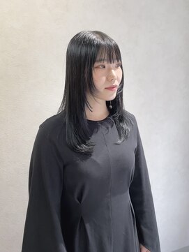 フレーム 博多店(FRAME) 大人顔周りレイヤー髪質改善艶ブルーブラック【福岡/博多】