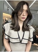 韓国ヘアイメチェンハッシュカット似合わせカットレッドブラウン