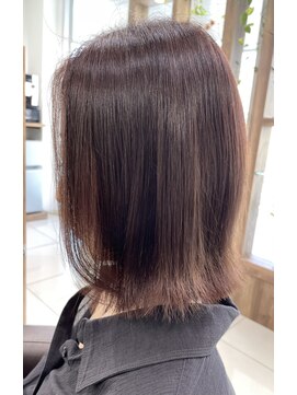 ラック 海老名店(LUCK) 【ぱつっとおしゃれに大人艶髪◎】外ハネ切りっぱなしボブ