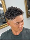 20代30代ツーブロックマッシュツイストスパイラルパーマ