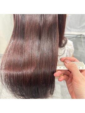 ラベスト バイ セロ 池袋メトロポリタン前(LOVEST by CERO) 弱酸性縮毛矯正　ピンクカラー