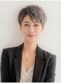【扱いやすいショート】リッチカラーの白髪ぼかし