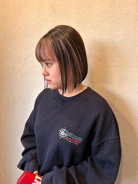 ラヴィズム 長岡店(LUVISM) ミルクティーベージュダブルカラーインナーカラー新潟長岡宮関